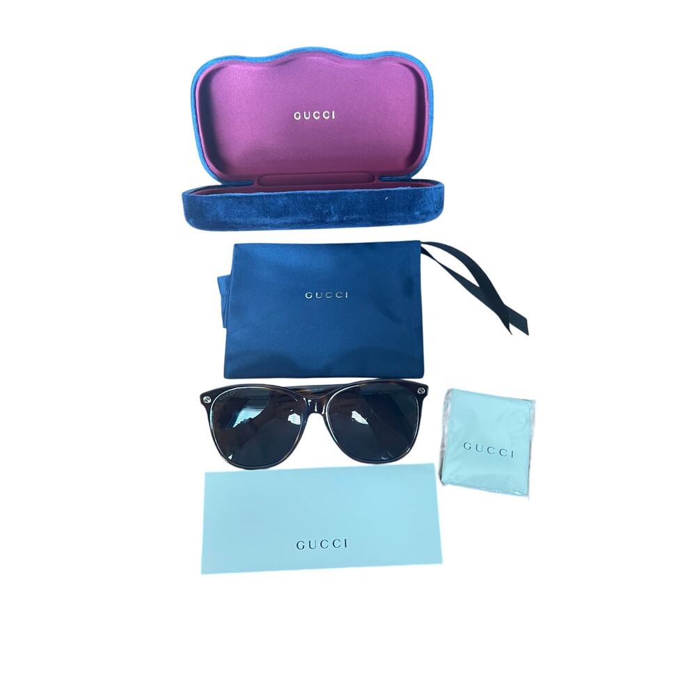 Gucci Women’s Havana 

Sunglasses GG0024S 002 Tortoise Shell